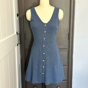 A. Byer Blue Sleeveless Mini Dress